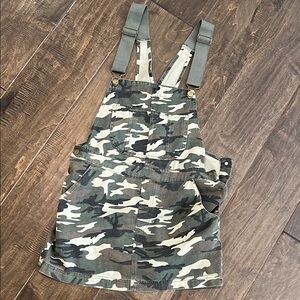 Forever 21 Camo Denim Overall Dress